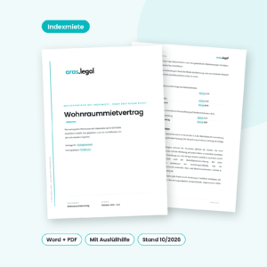 Wohnraummietvertrag mit Indexmiete – Vorlage von aras.legal als Word und PDF